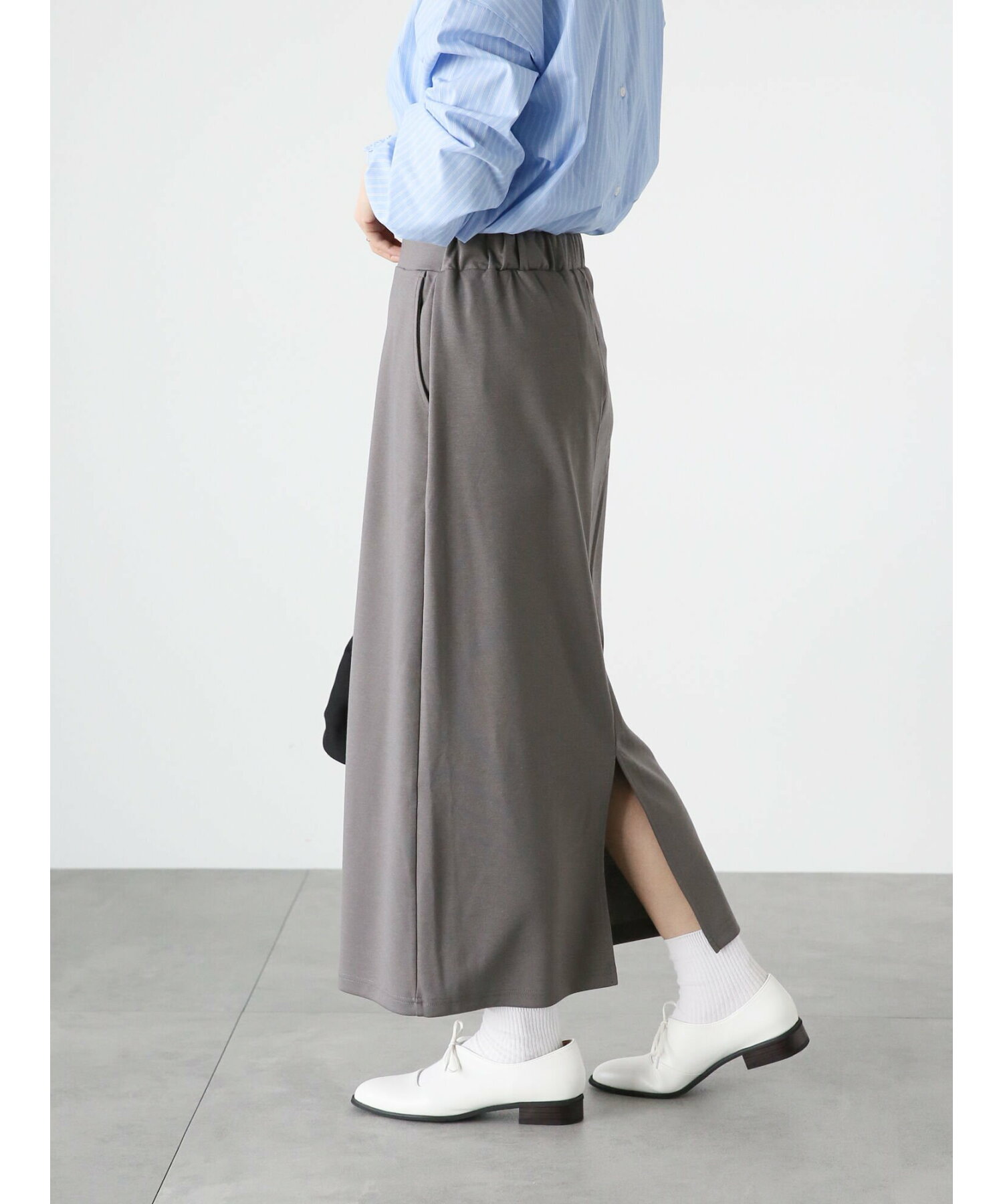 【選べる着丈】ポンチタイトスカート